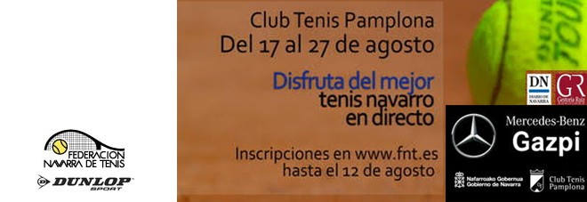 Orden de juego Campeonato Navarro Absoluto 2016